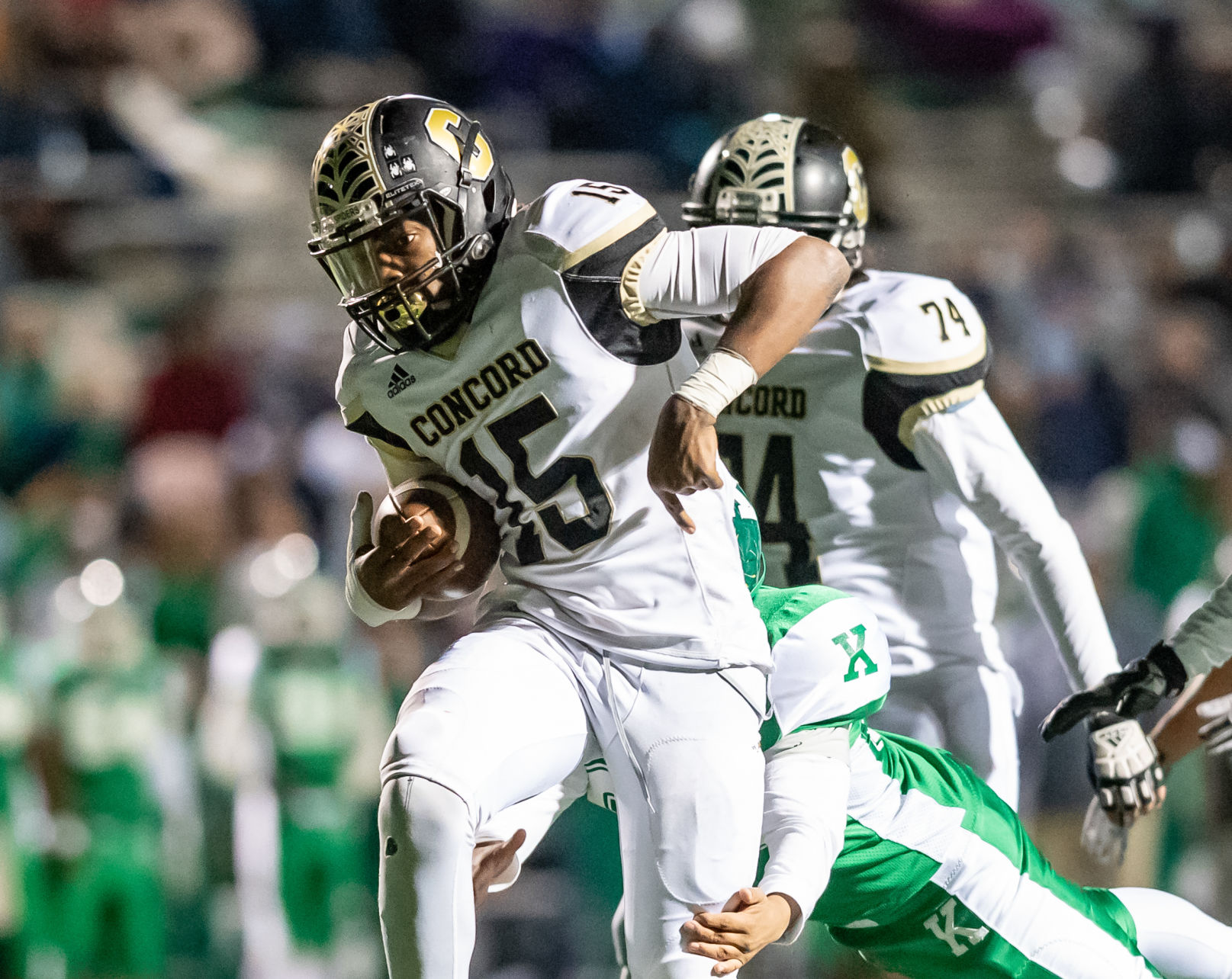 the annual Battle of the Bell high school football game